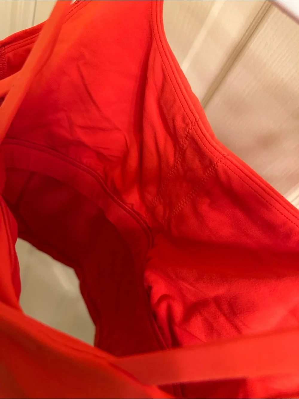 lululemon athletica Bright Red Square-Neck Tank
